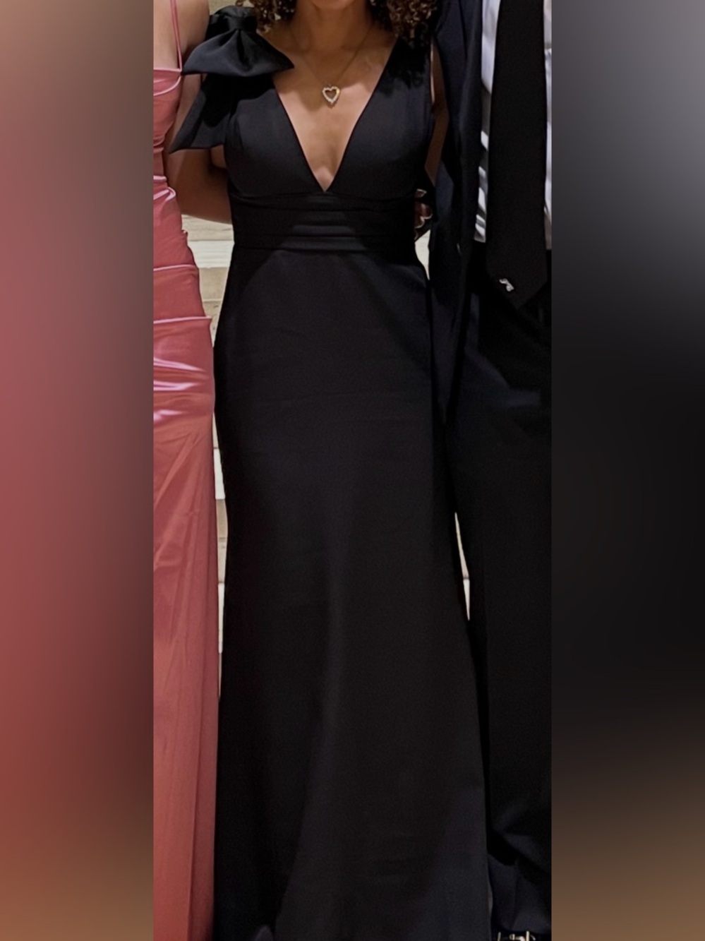 Mac Duggal Black Gown with Bow Accent - Picture 5 of 6